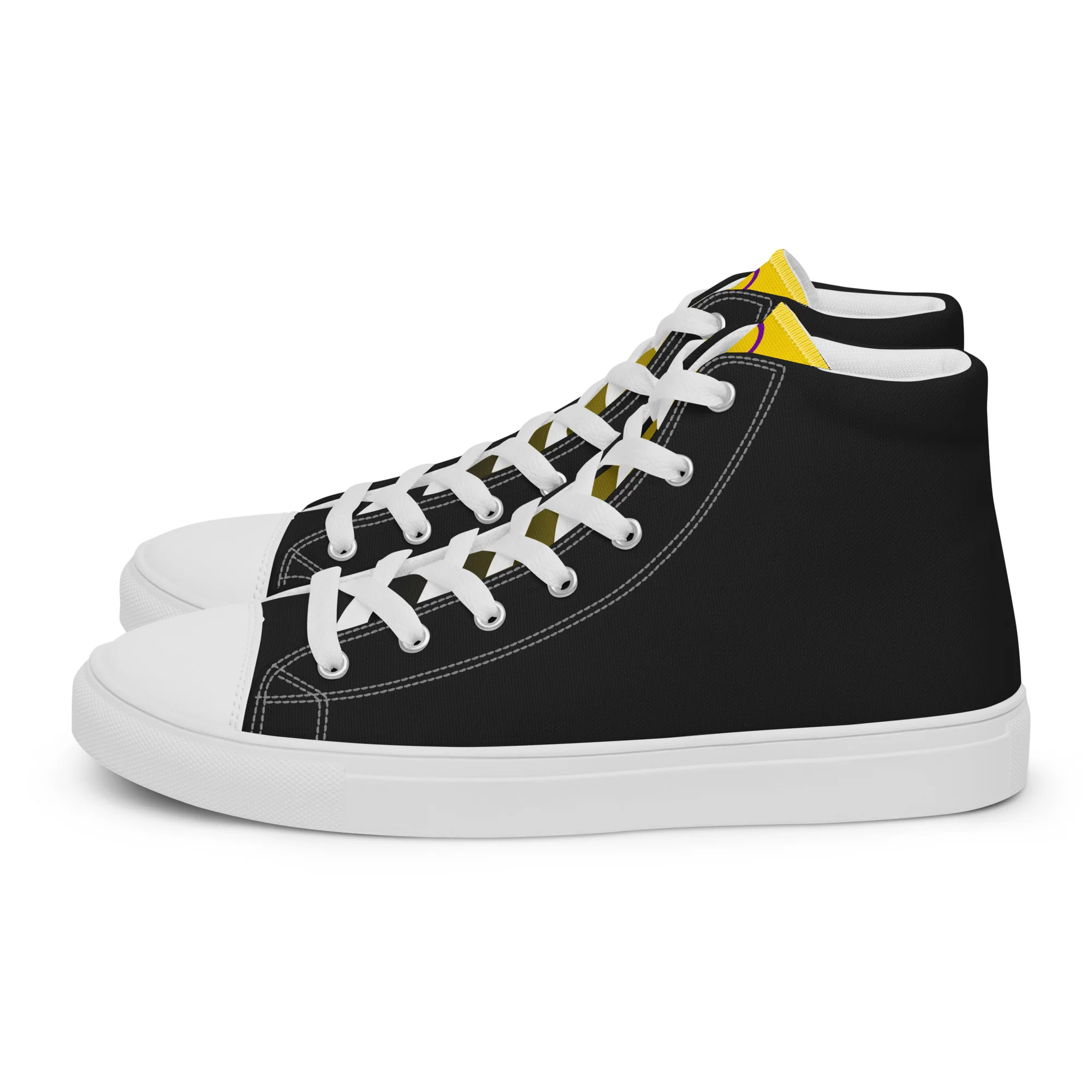Intersex Pride Black High Top Trainers (male sizes) - Image 4