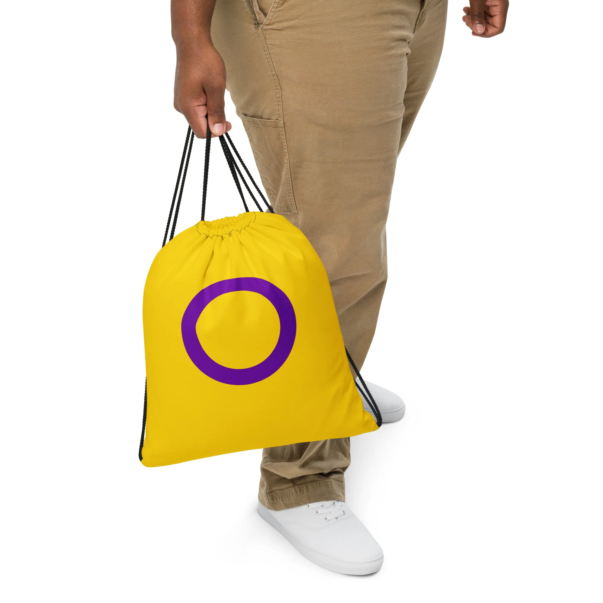 Intersex Pride Flag Drawstring Bag - Image 3