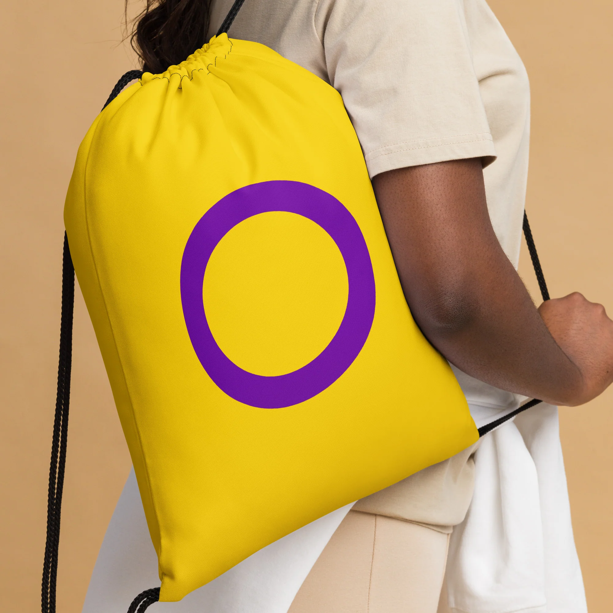 Intersex Pride Flag Drawstring Bag - Image 4