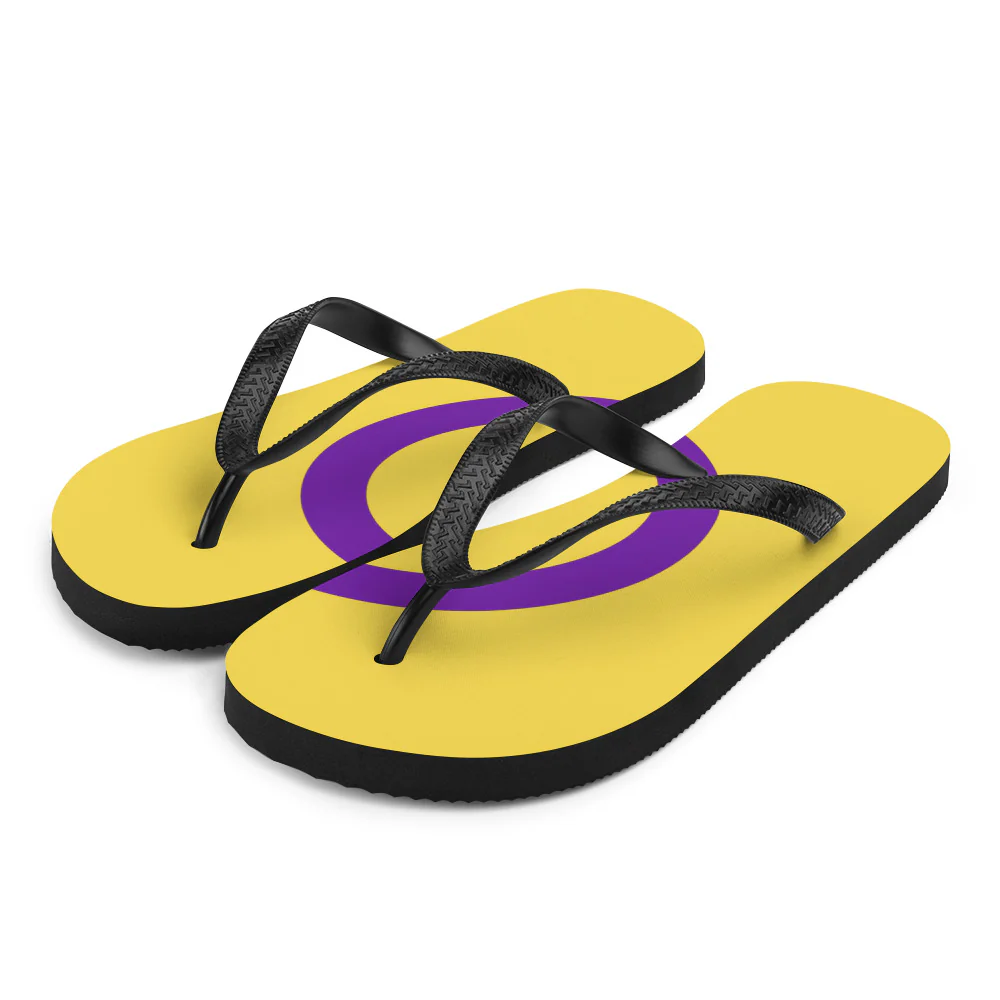 Intersex Pride Flag Flip-Flops - Image 3