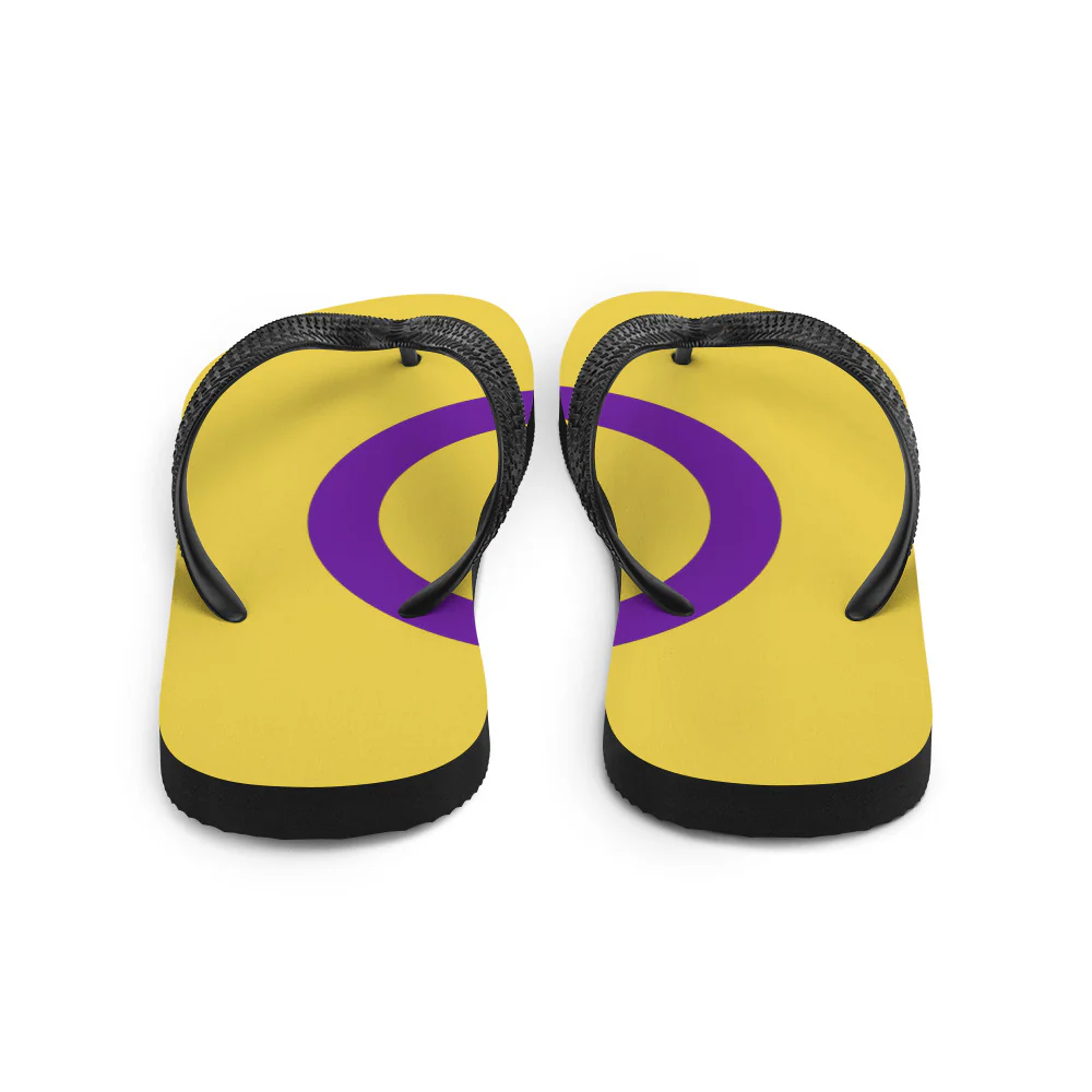 Intersex Pride Flag Flip-Flops - Image 4