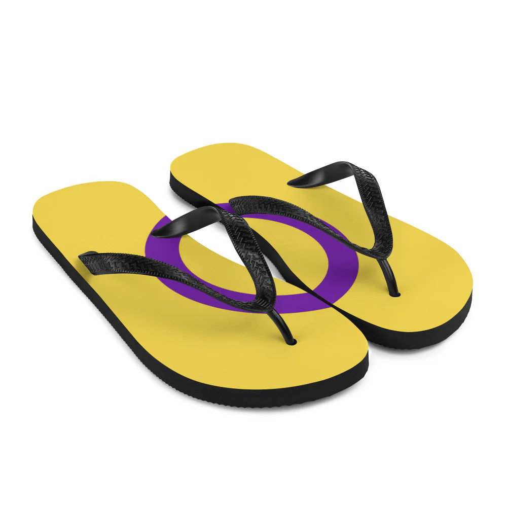 Intersex Pride Flag Flip-Flops - Image 8