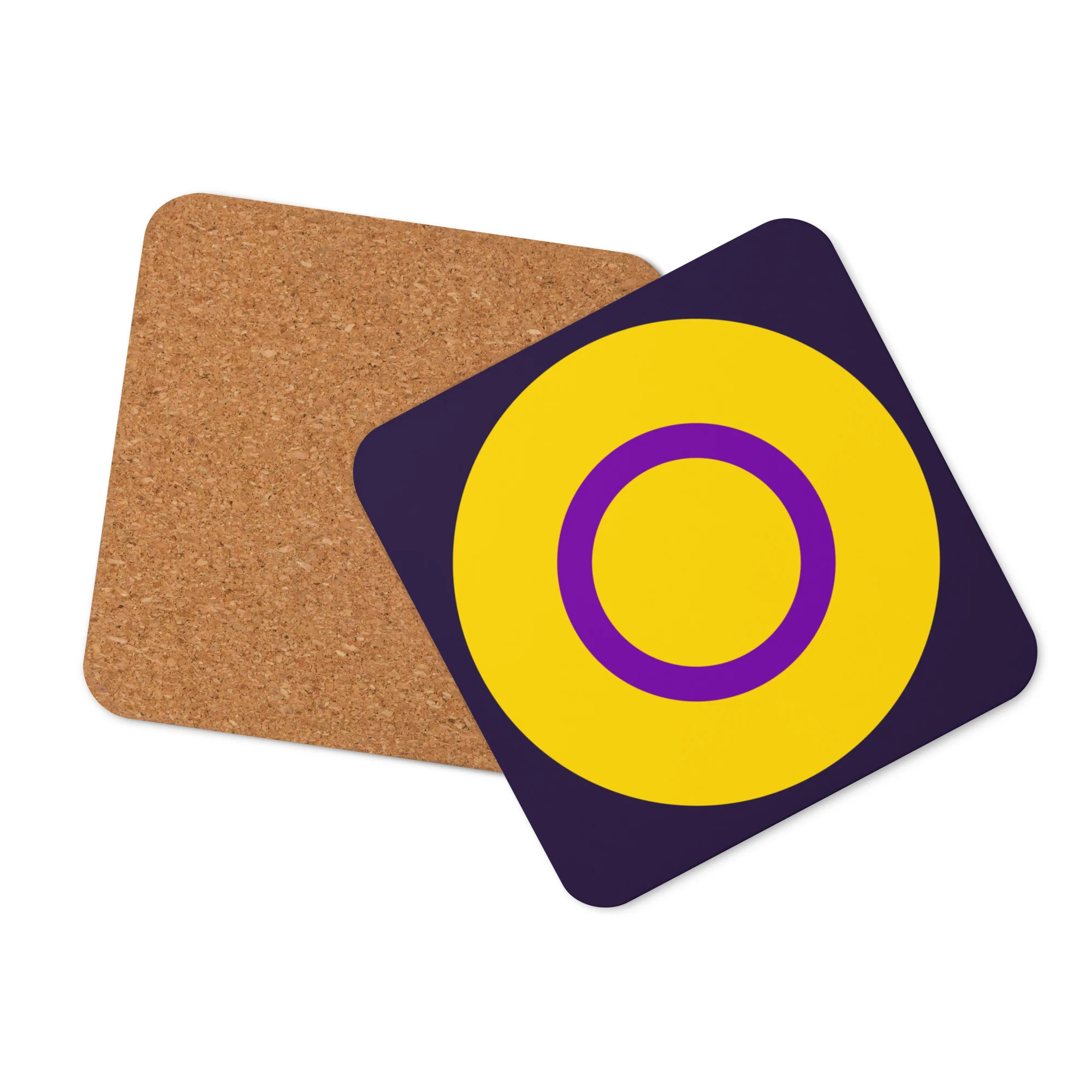 Intersex Pride Flag Roundel Coaster - Image 3