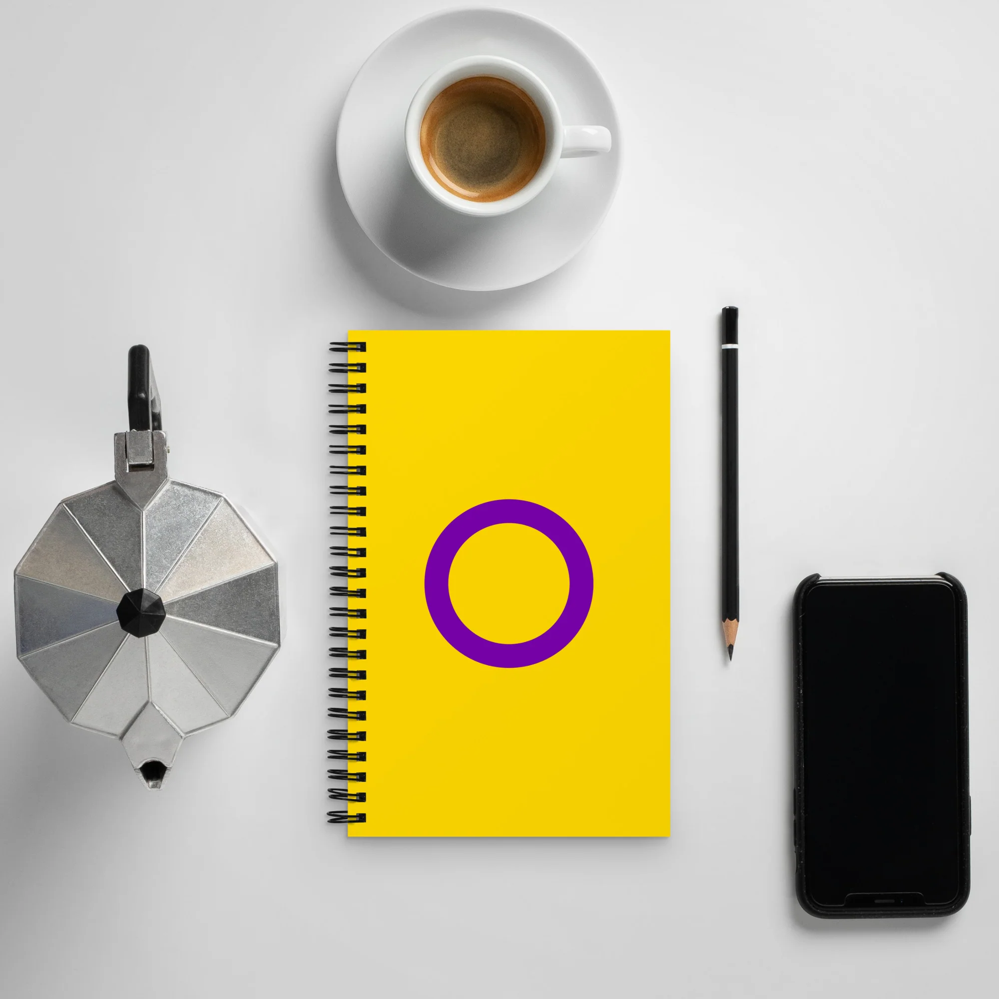 Intersex Pride Flag Spiral Notebook - Image 3