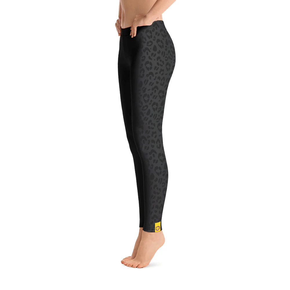Intersex Pride Flash Black Leopard Print Leggings