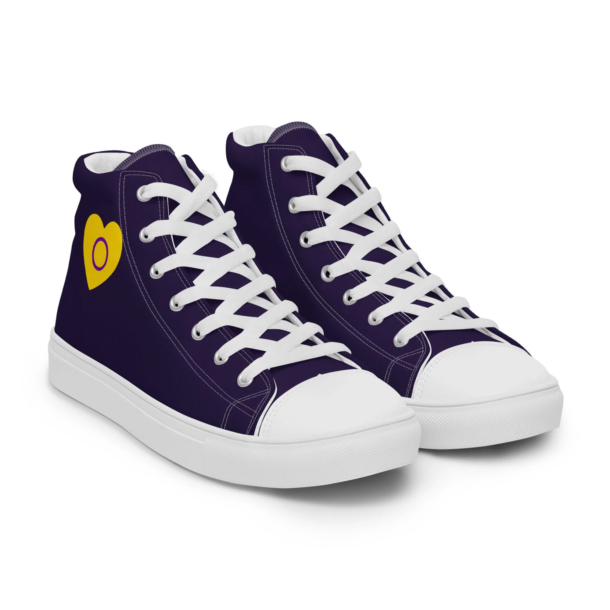 Intersex Pride Heart High Top Trainers (female sizes) - Image 13