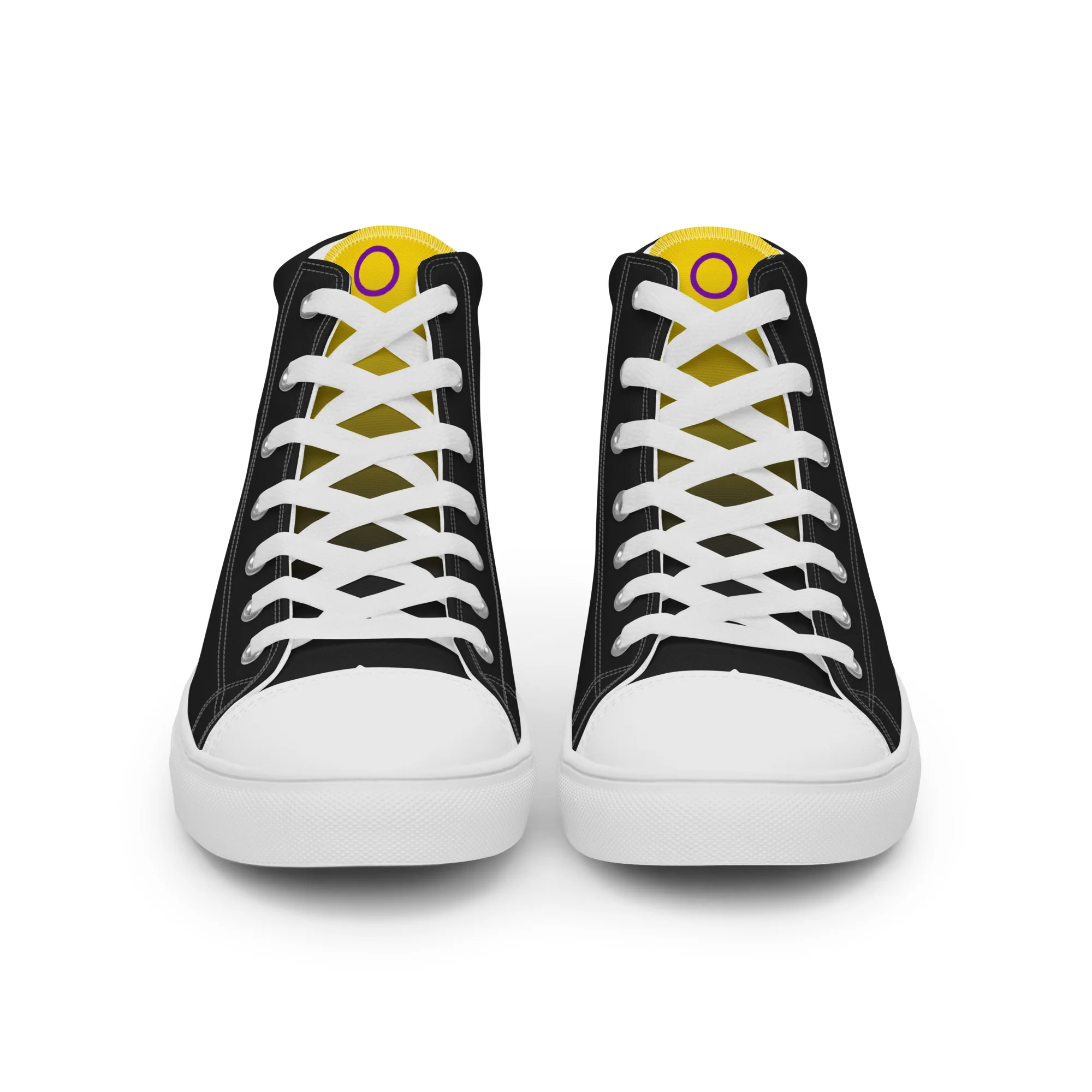 Intersex Pride Black High Top Trainers (female sizes) - Image 6