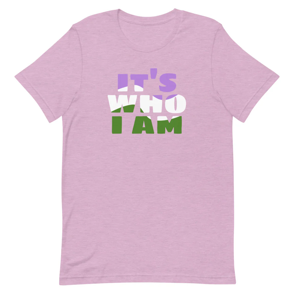 It's Who I Am (Genderqueer Flag) T-Shirt - Image 3