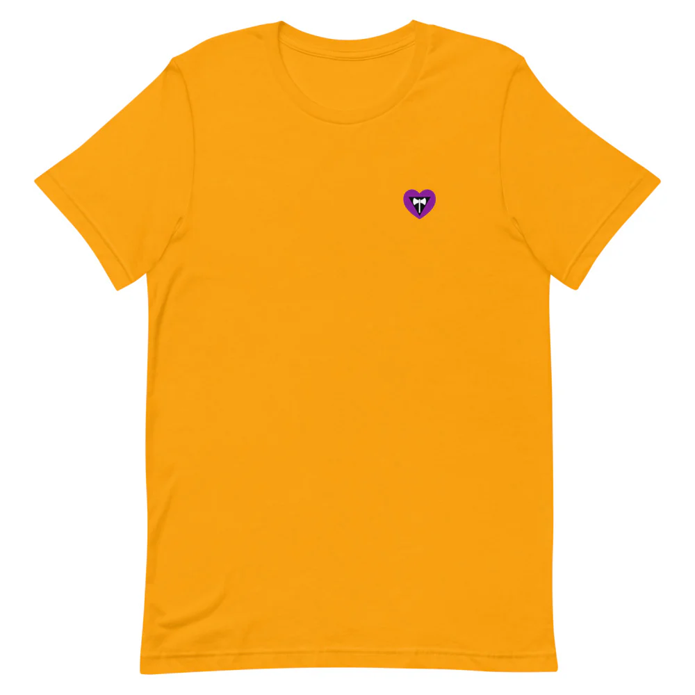 Labrys Lesbian Flag Small Heart T-Shirt - Image 10