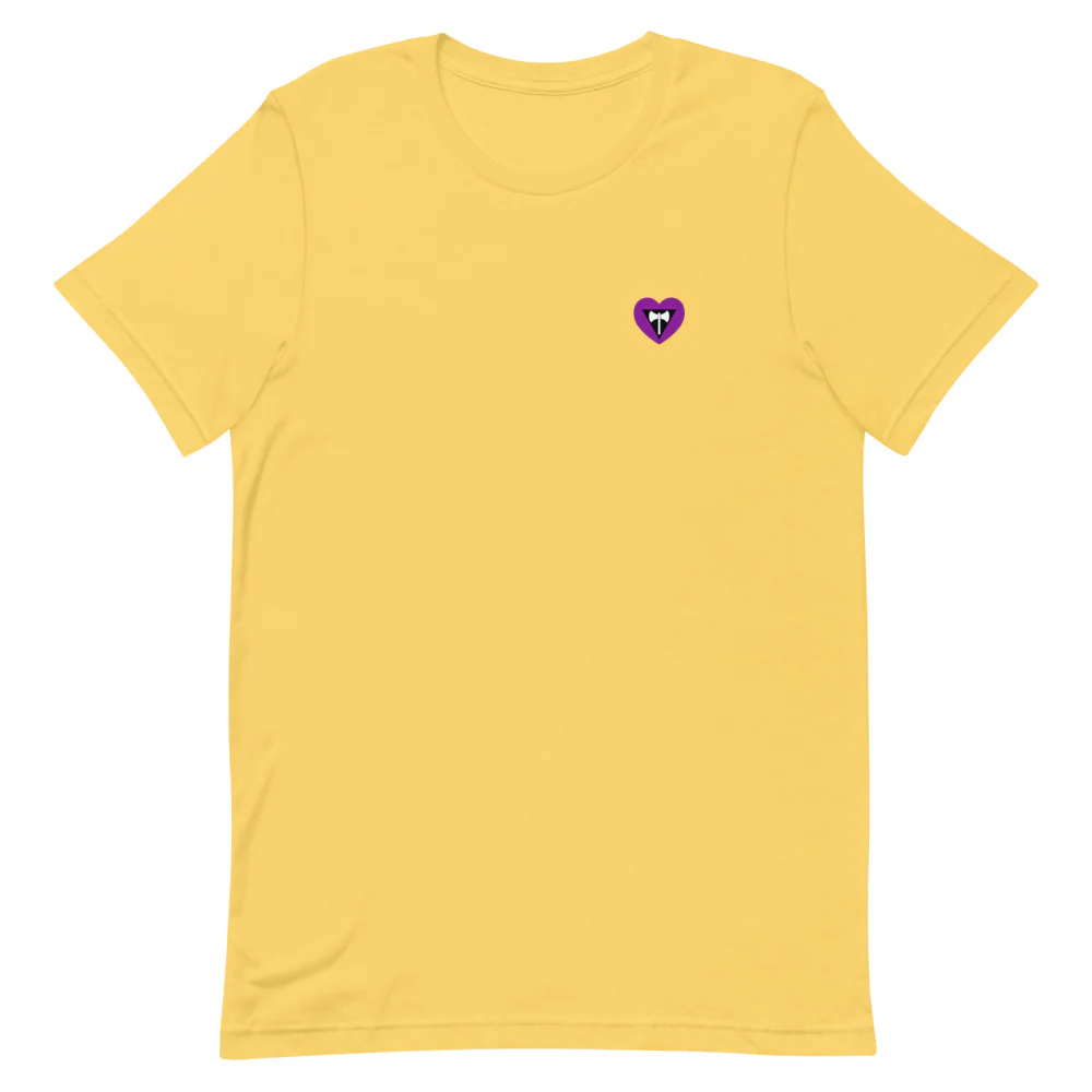 Labrys Lesbian Flag Small Heart T-Shirt - Image 11