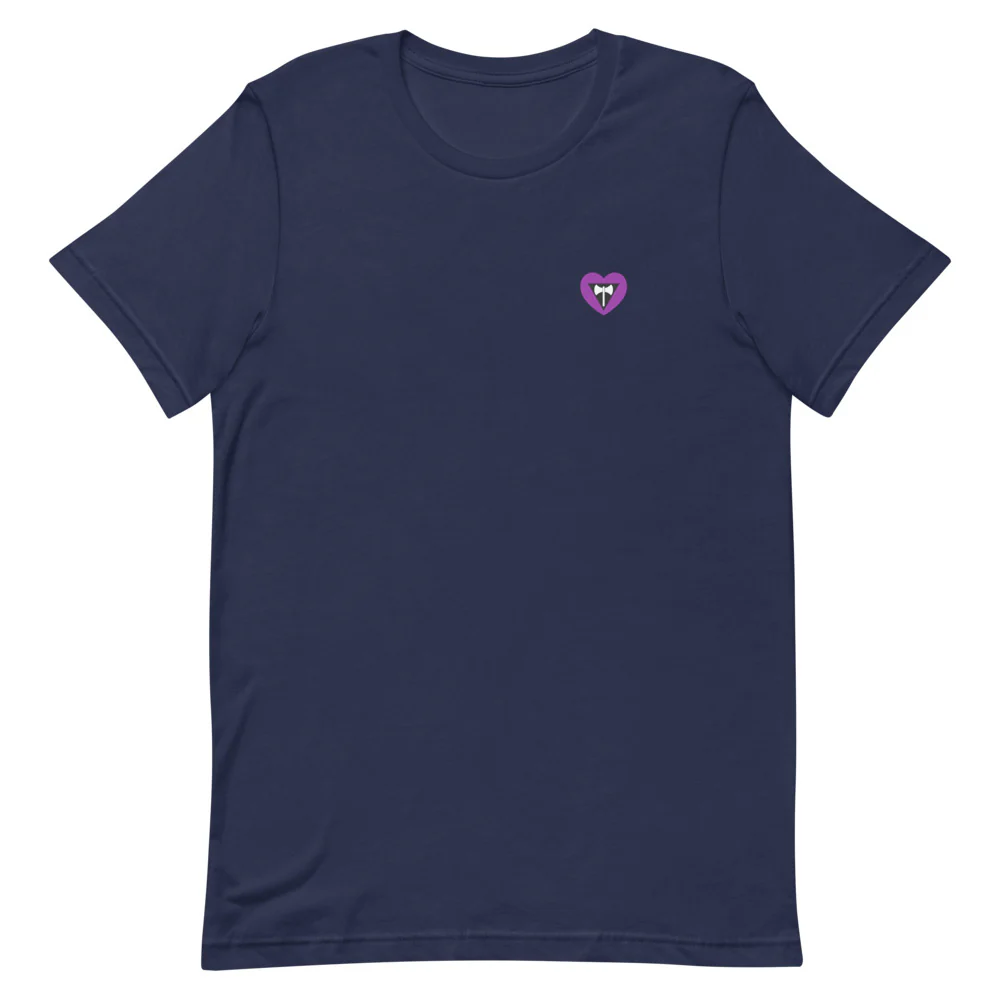 Labrys Lesbian Flag Small Heart T-Shirt - Image 6