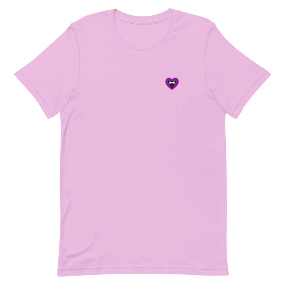 Labrys Lesbian Flag Small Heart T-Shirt - Image 8