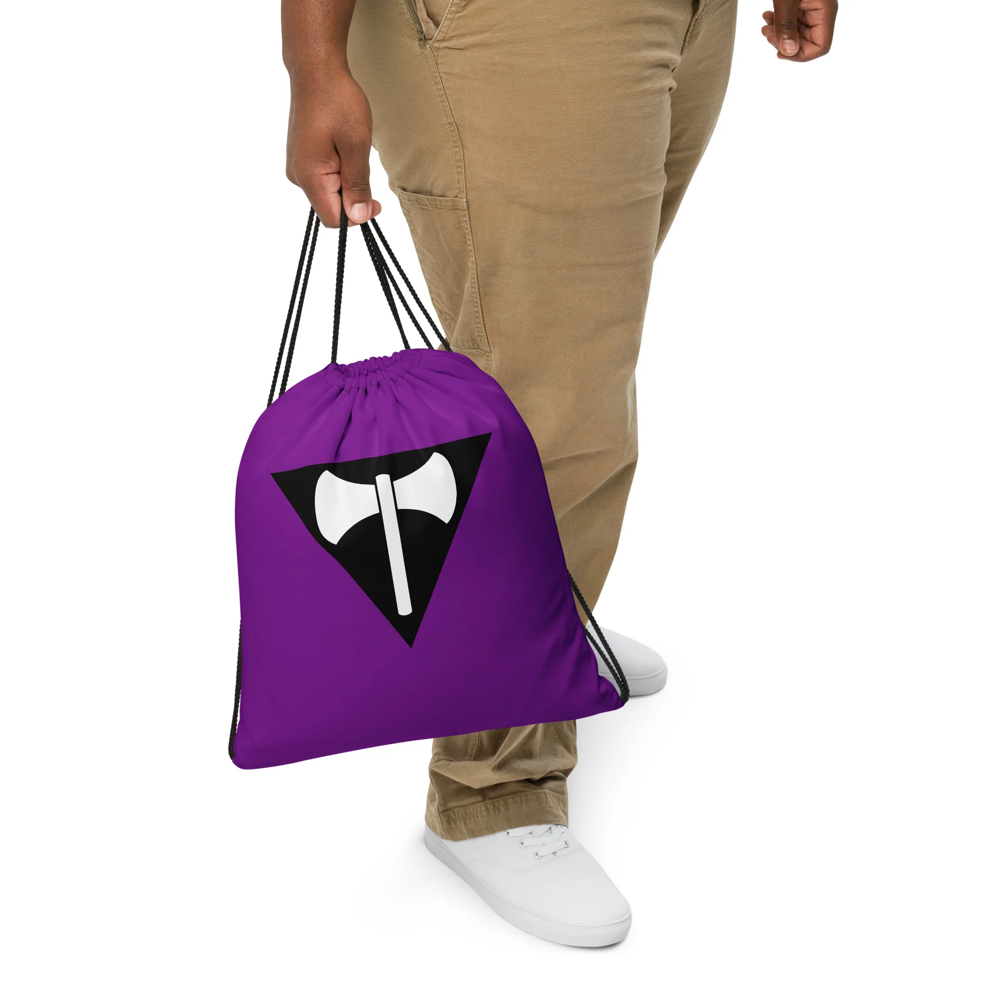 Labrys Lesbian Pride Flag Drawstring Bag - Image 5