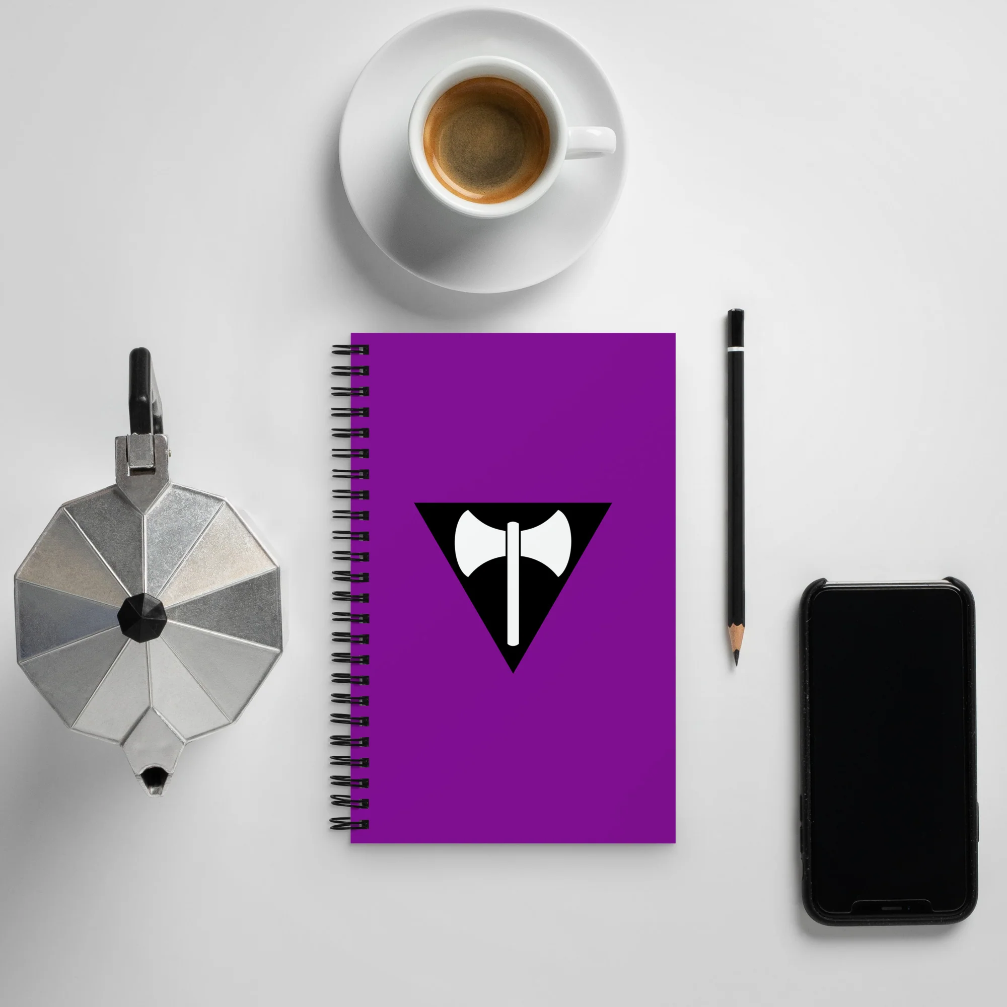 Labrys Lesbian Pride Flag Spiral Notebook - Image 3