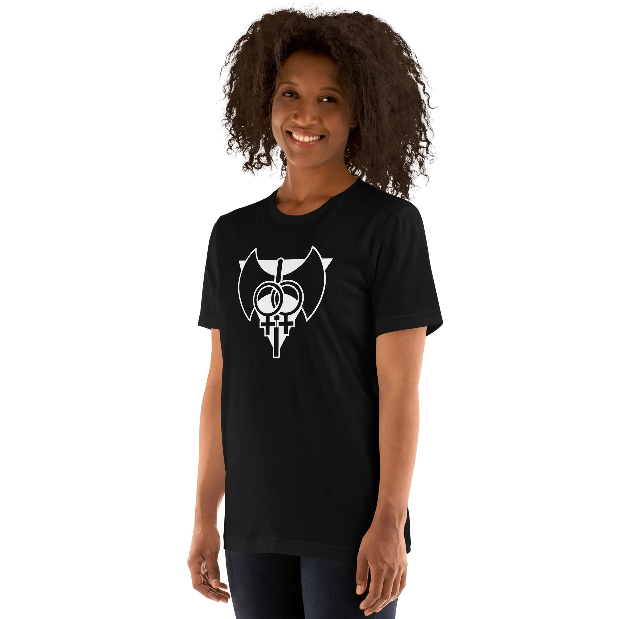 Labrys With Double Venus Lesbian T-Shirt - Image 2