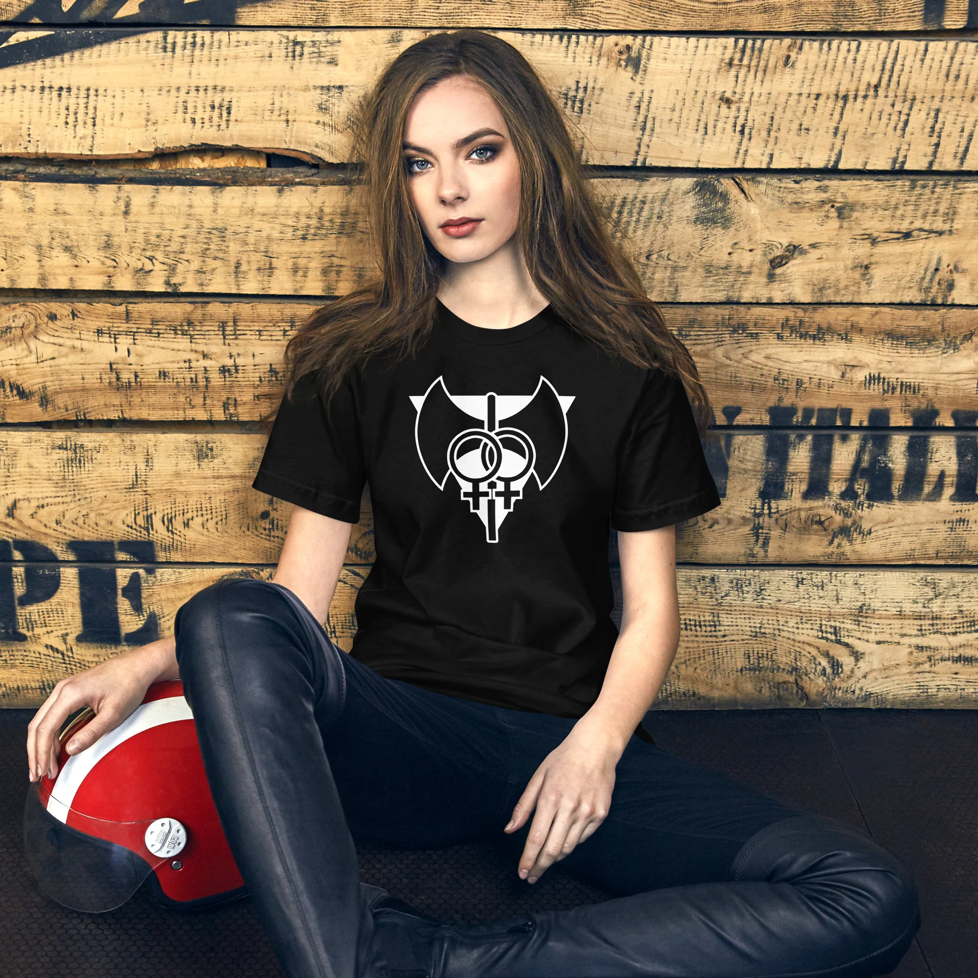 Labrys With Double Venus Lesbian T-Shirt - Image 3