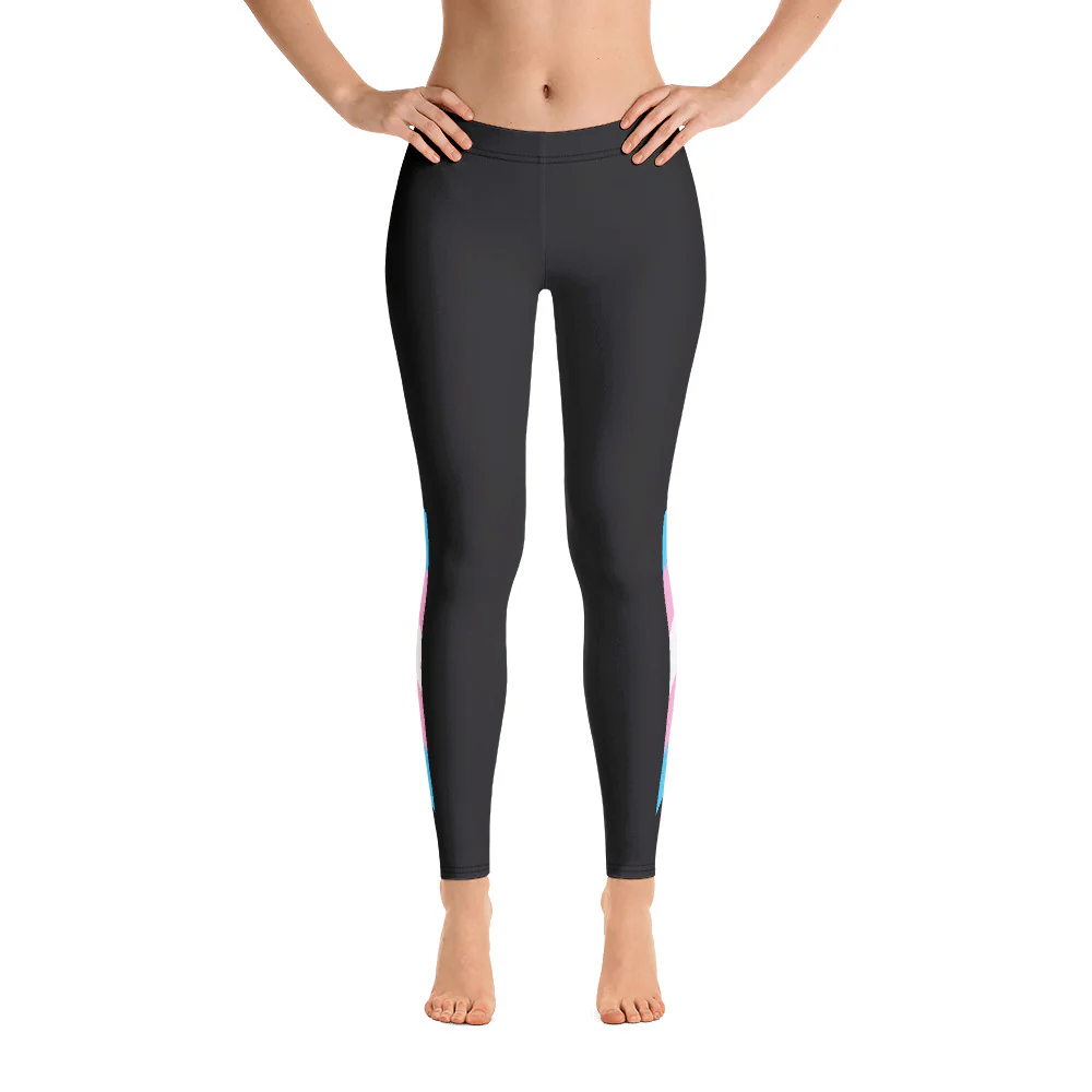Trans Pride Flag Leggings - Image 3