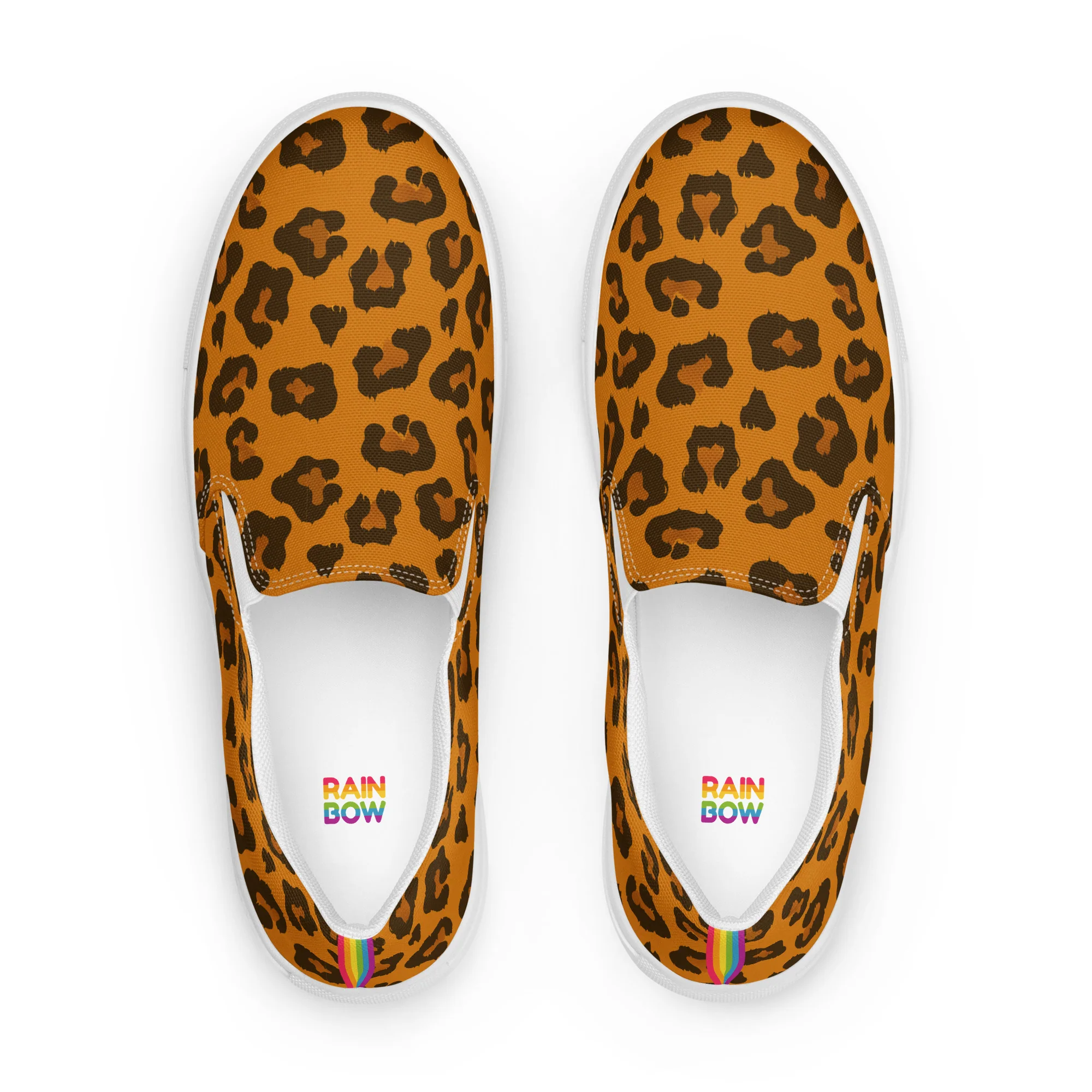 Leopard Print Rainbow Slip-on Shoes (male sizes) - Image 7