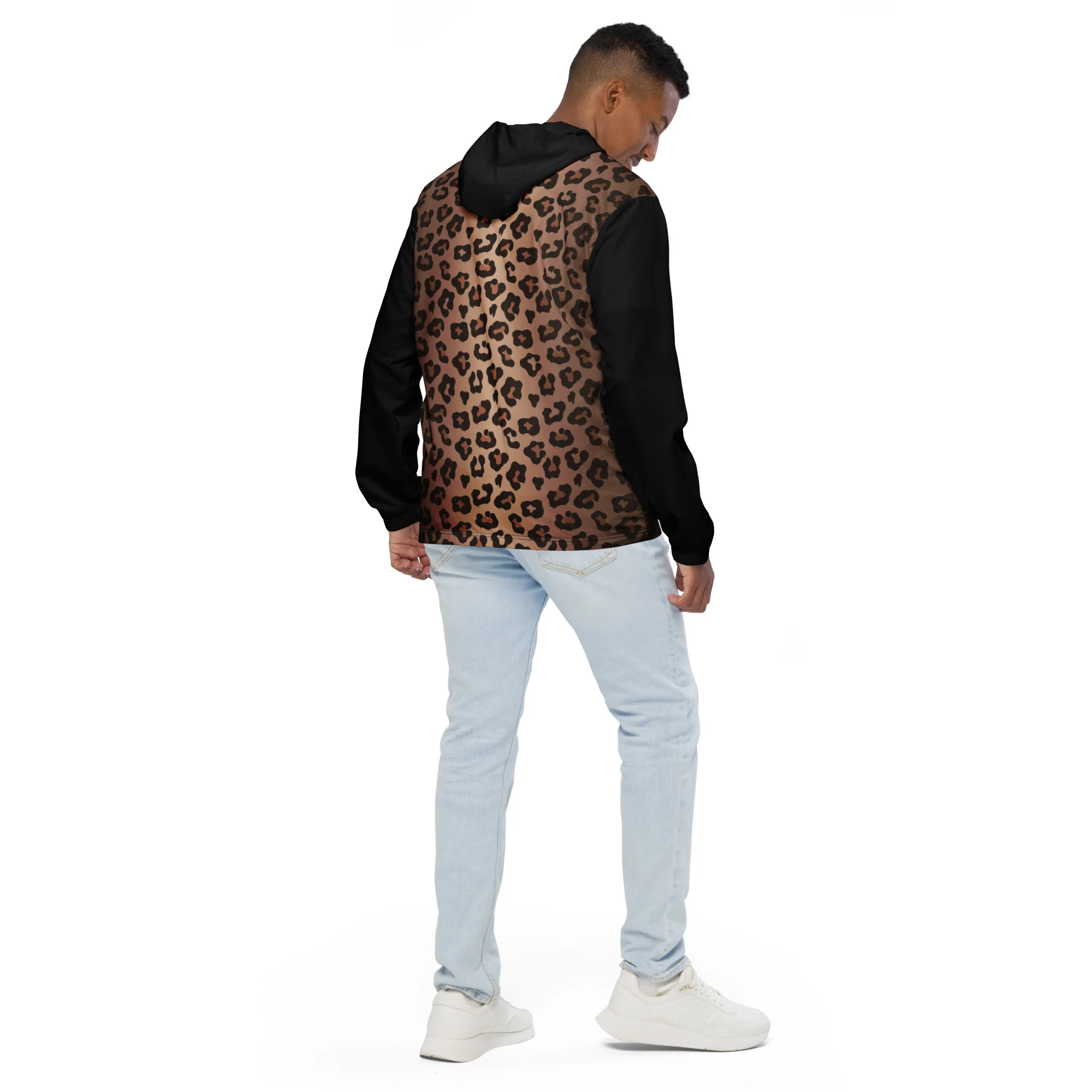 Leopard Print Windbreaker With Rainbow Pride Inside - Image 10