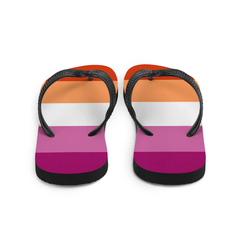 Lesbian Pride Flag Flip Flops - Image 3