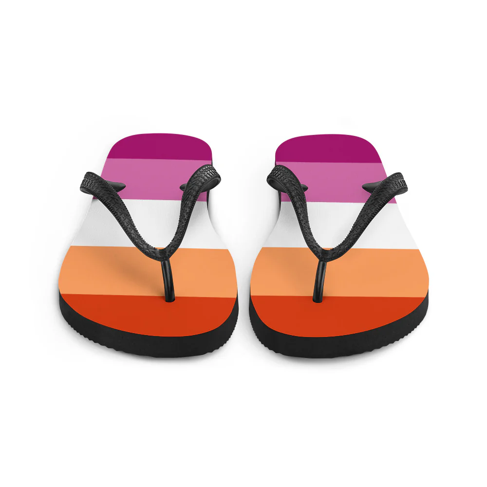 Lesbian Pride Flag Flip Flops - Image 4