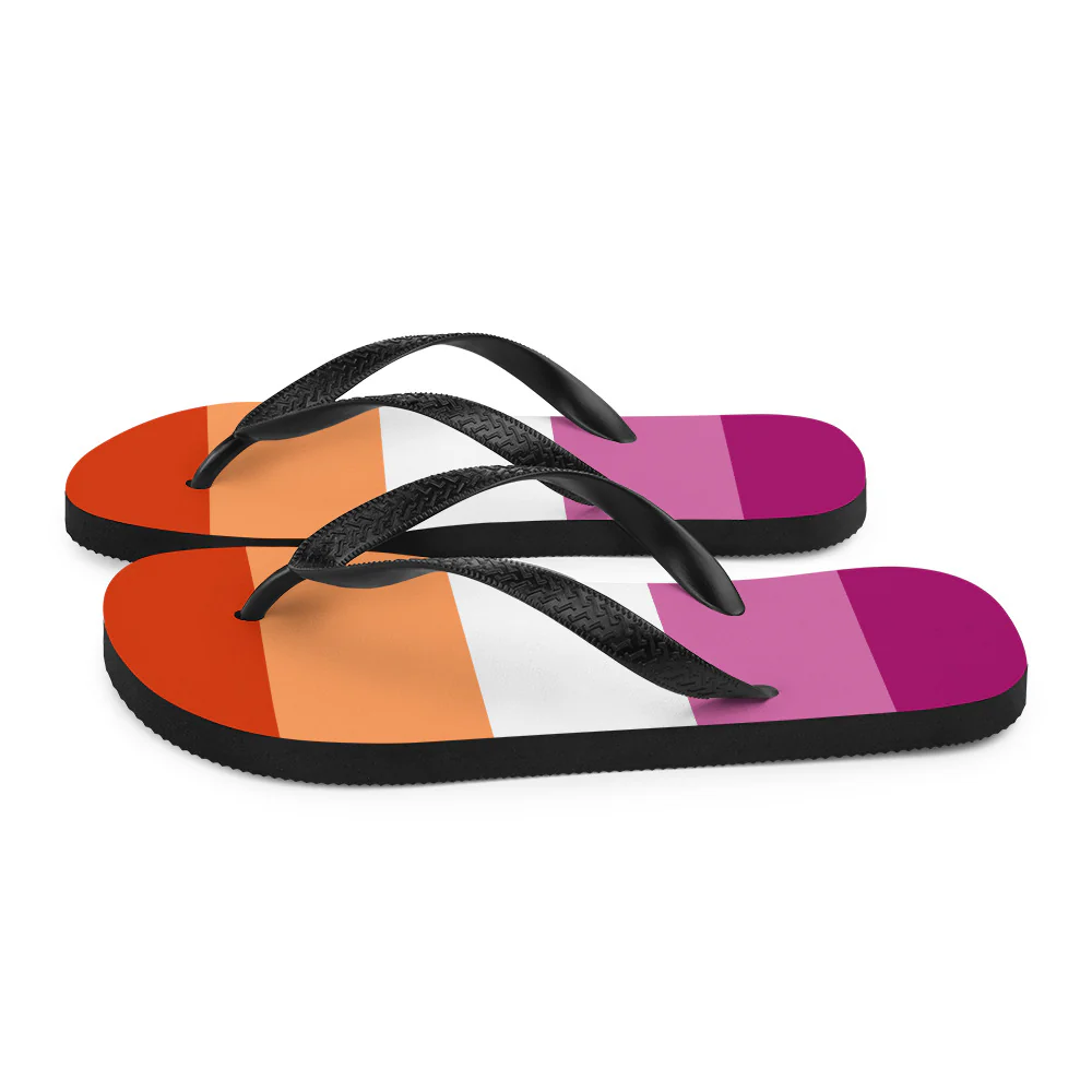 Lesbian Pride Flag Flip Flops - Image 5