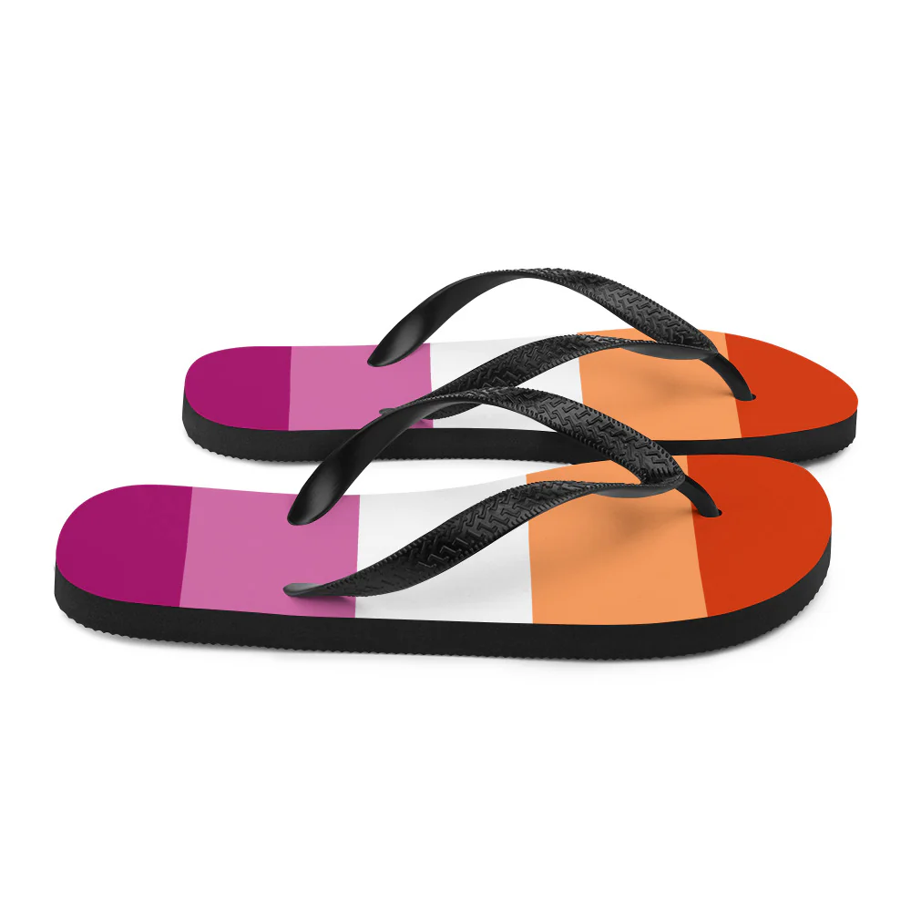 Lesbian Pride Flag Flip Flops - Image 6