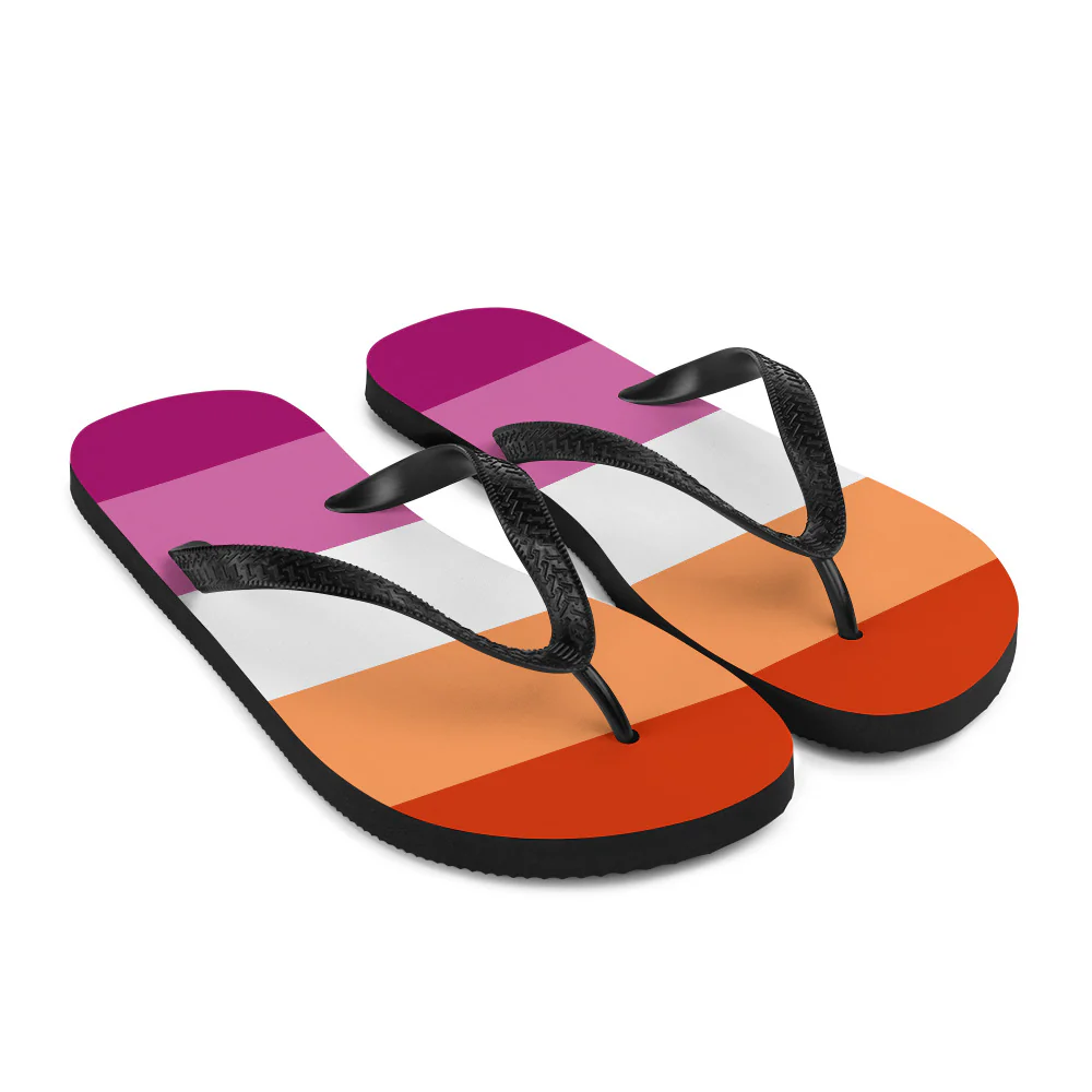 Lesbian Pride Flag Flip Flops - Image 7