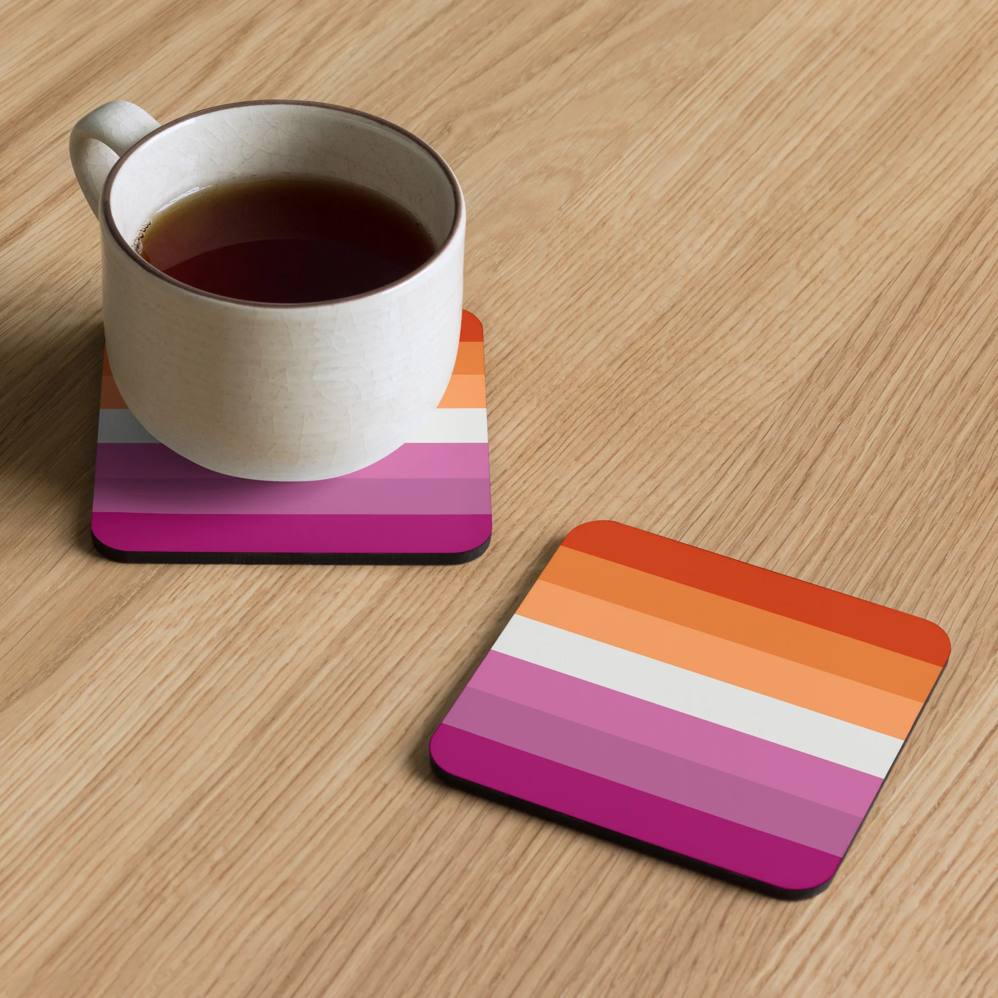 Lesbian 7 Stripe Pride Flag Coaster - Image 3