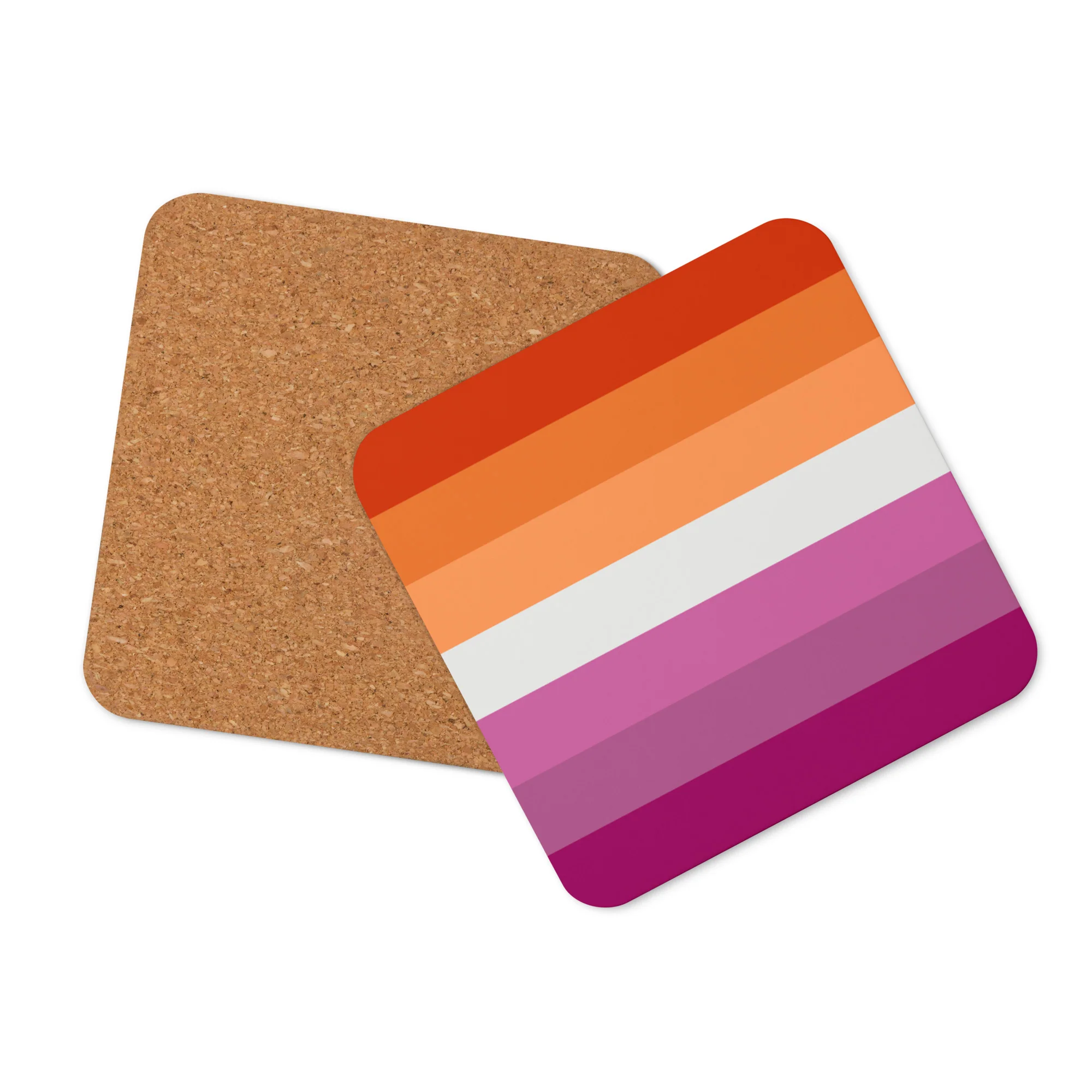 Lesbian 7 Stripe Pride Flag Coaster - Image 4
