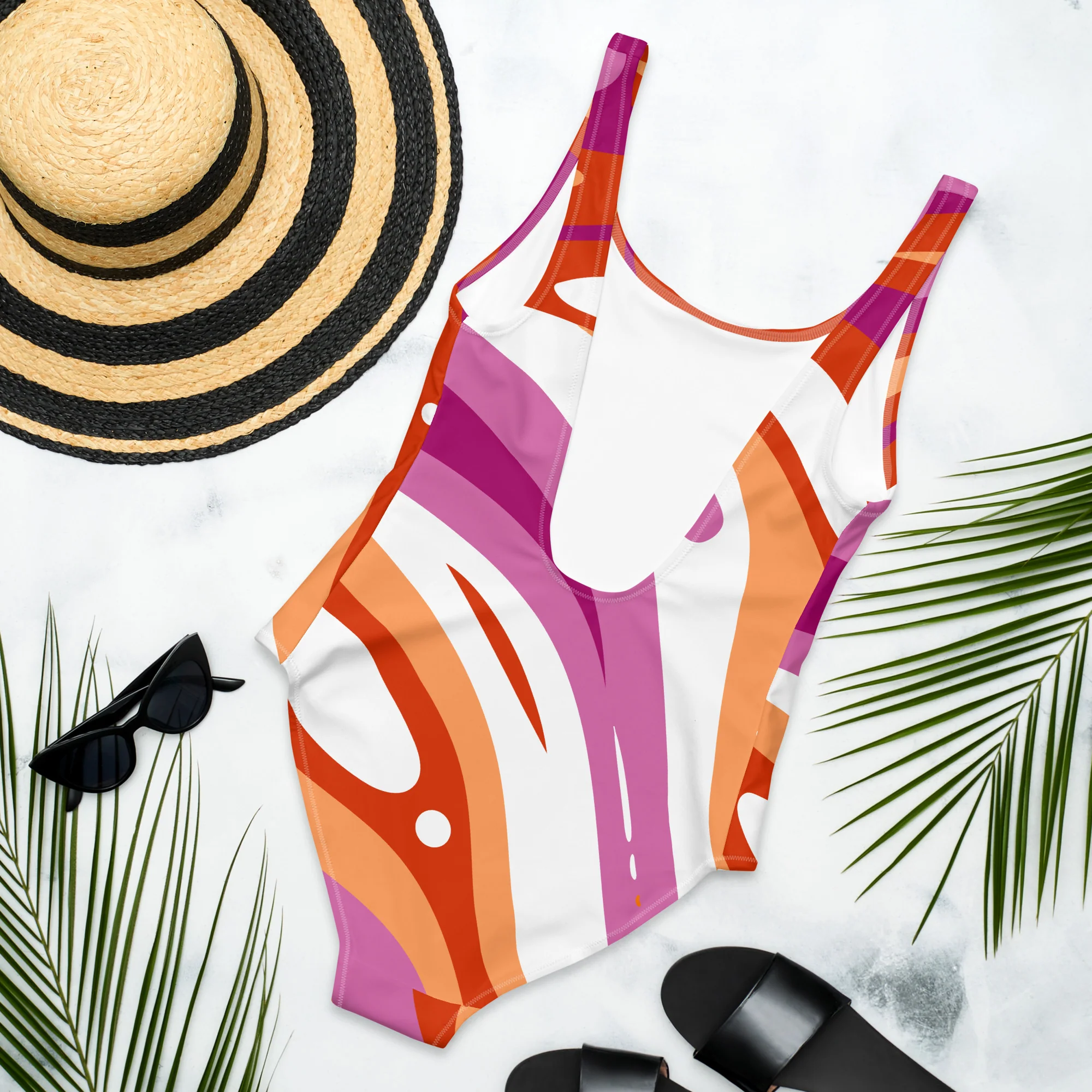 Lesbian Abstract One-Piece Swimsuit - Image 3