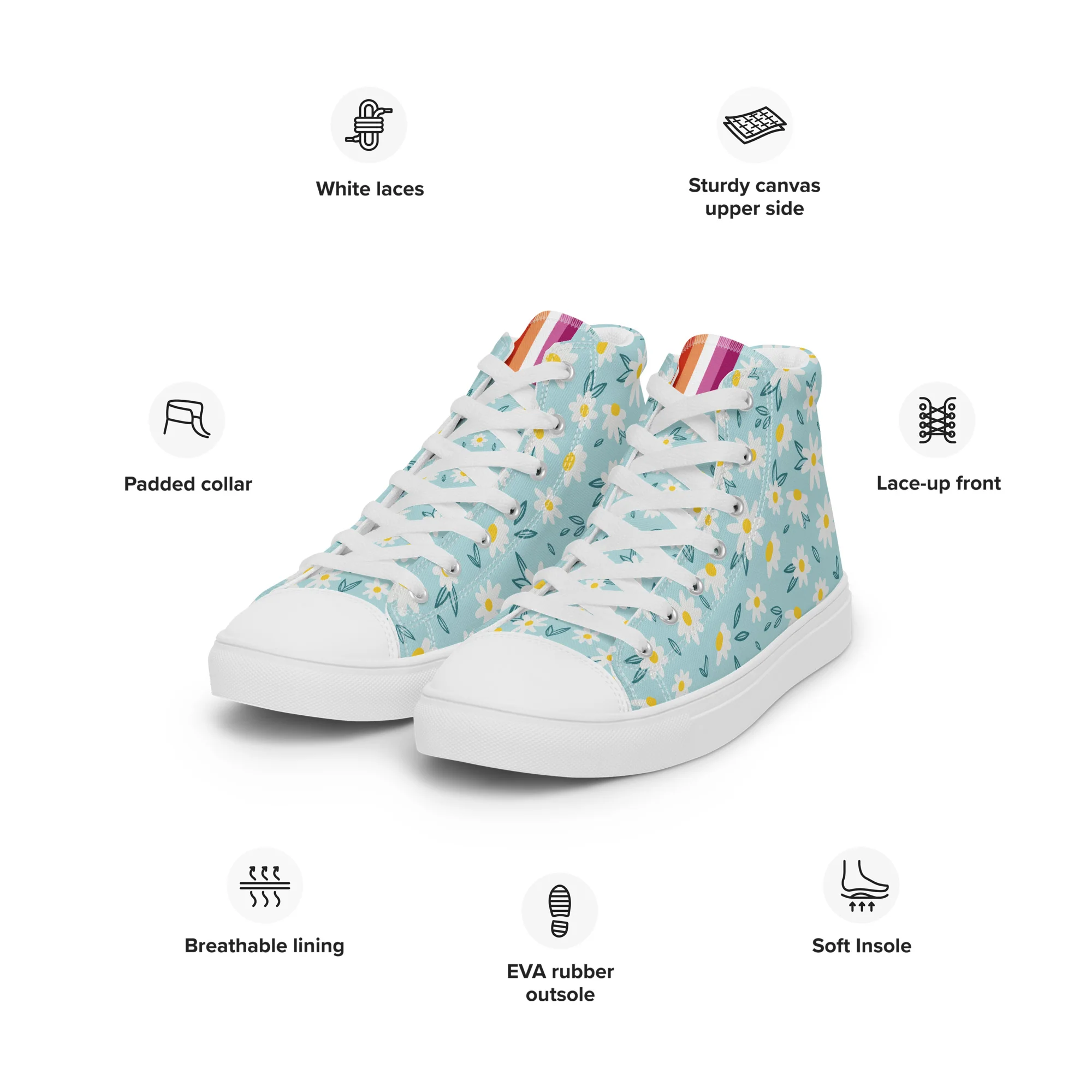Lesbian Daisy High Top Shoes (female sizes) - Image 7