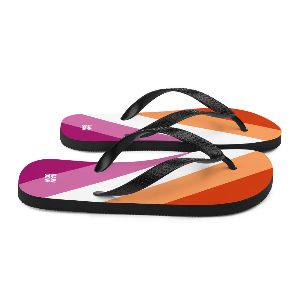 Lesbian Diagonal Pride Flag Flip-Flops - Image 7