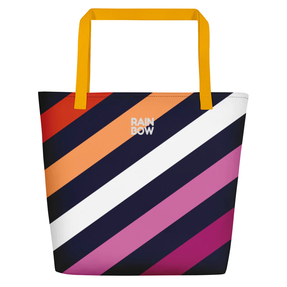 Lesbian Diagonal Stripes Beach Bag - Image 5