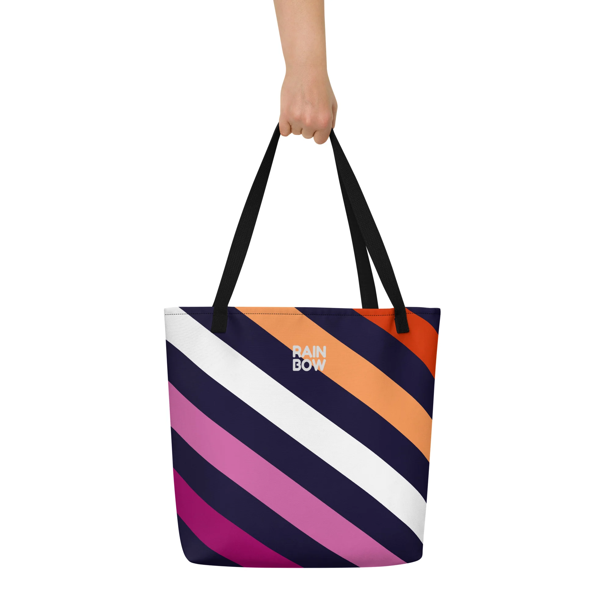 Lesbian Diagonal Stripes Beach Bag - Image 6