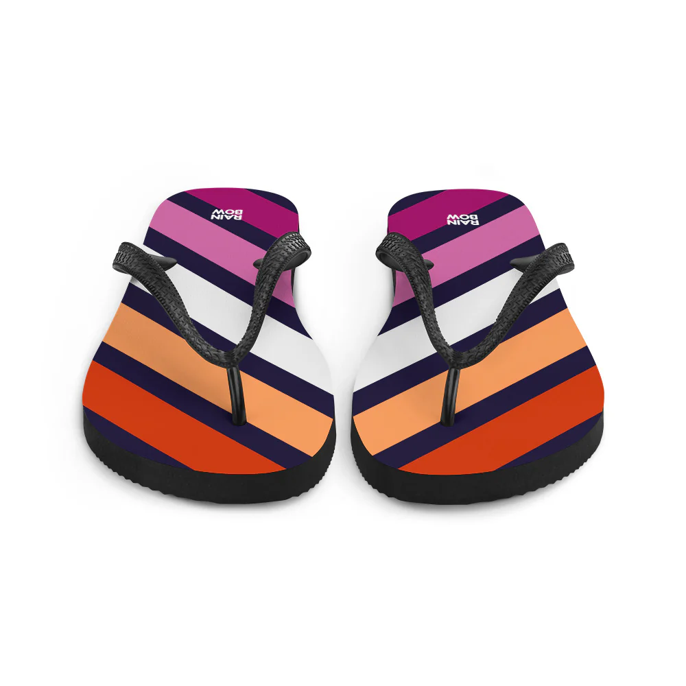 Lesbian Diagonal Stripes Flip-Flops - Image 7