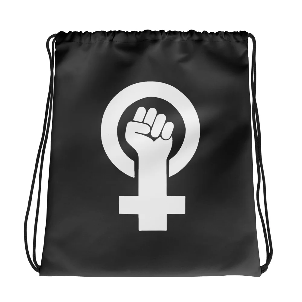 Lesbian Feminist Symbol Drawstring Bag