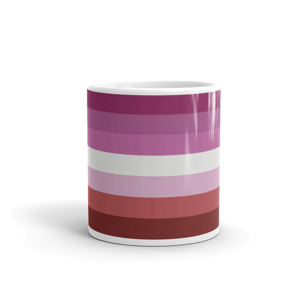 Pink Lesbian Flag Mug - Image 3