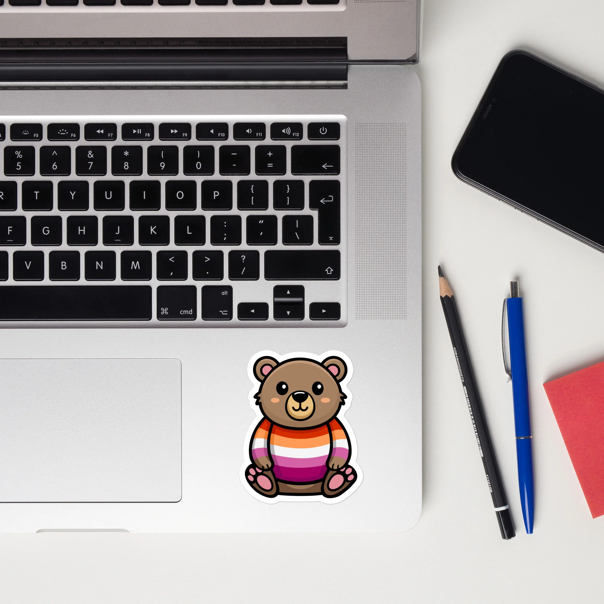 Lesbian Pride Bear Sticker - Image 2