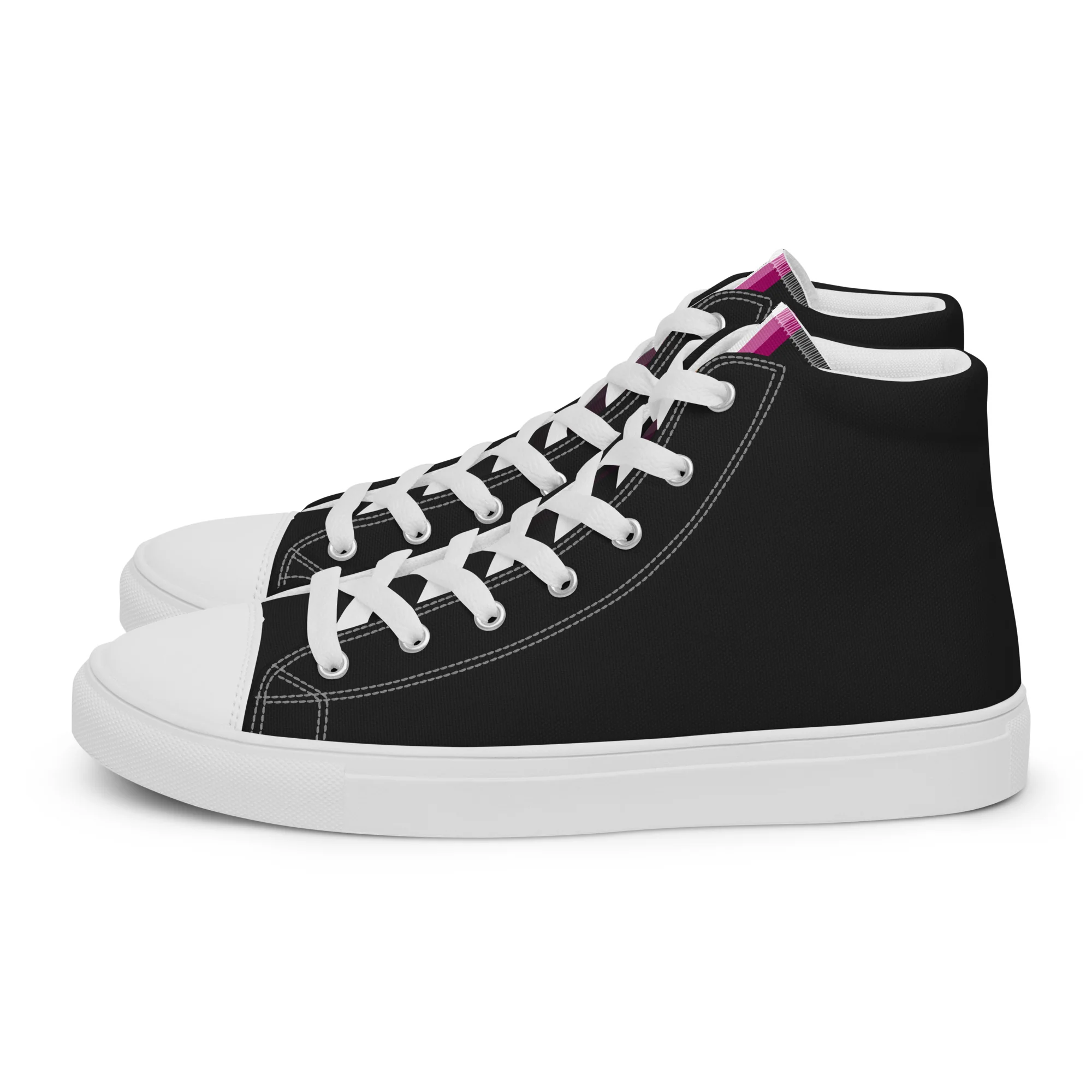 Lesbian Pride Black High Top Trainers (female sizes) - Image 6