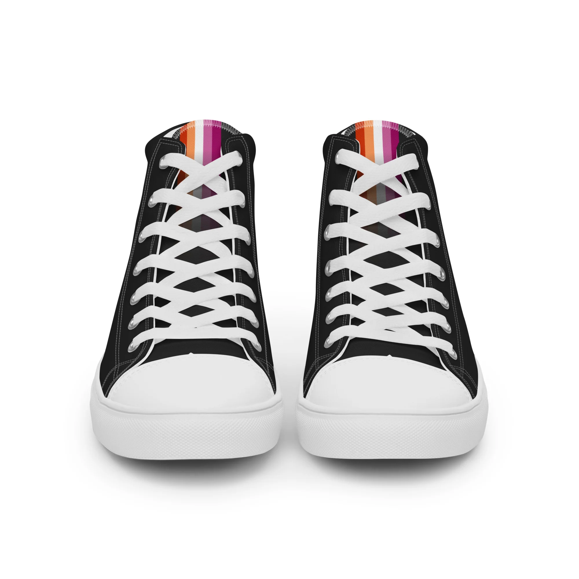 Lesbian Pride Black High Top Trainers (female sizes) - Image 7