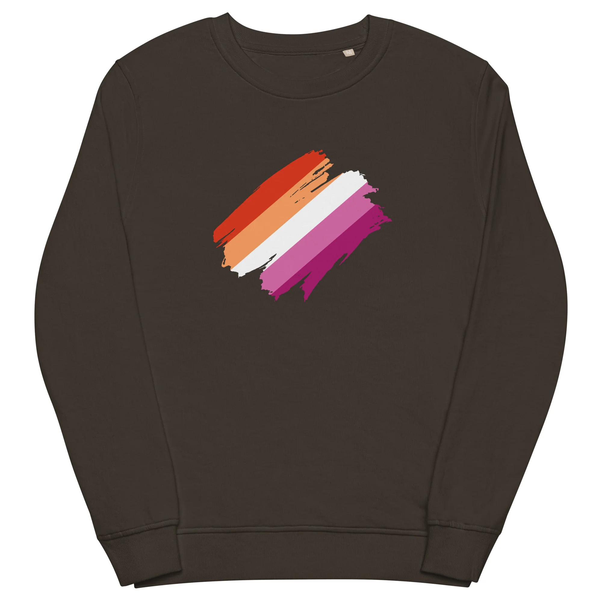 Lesbian Pride Brush Strokes Organic Sweatshirt - Image 4