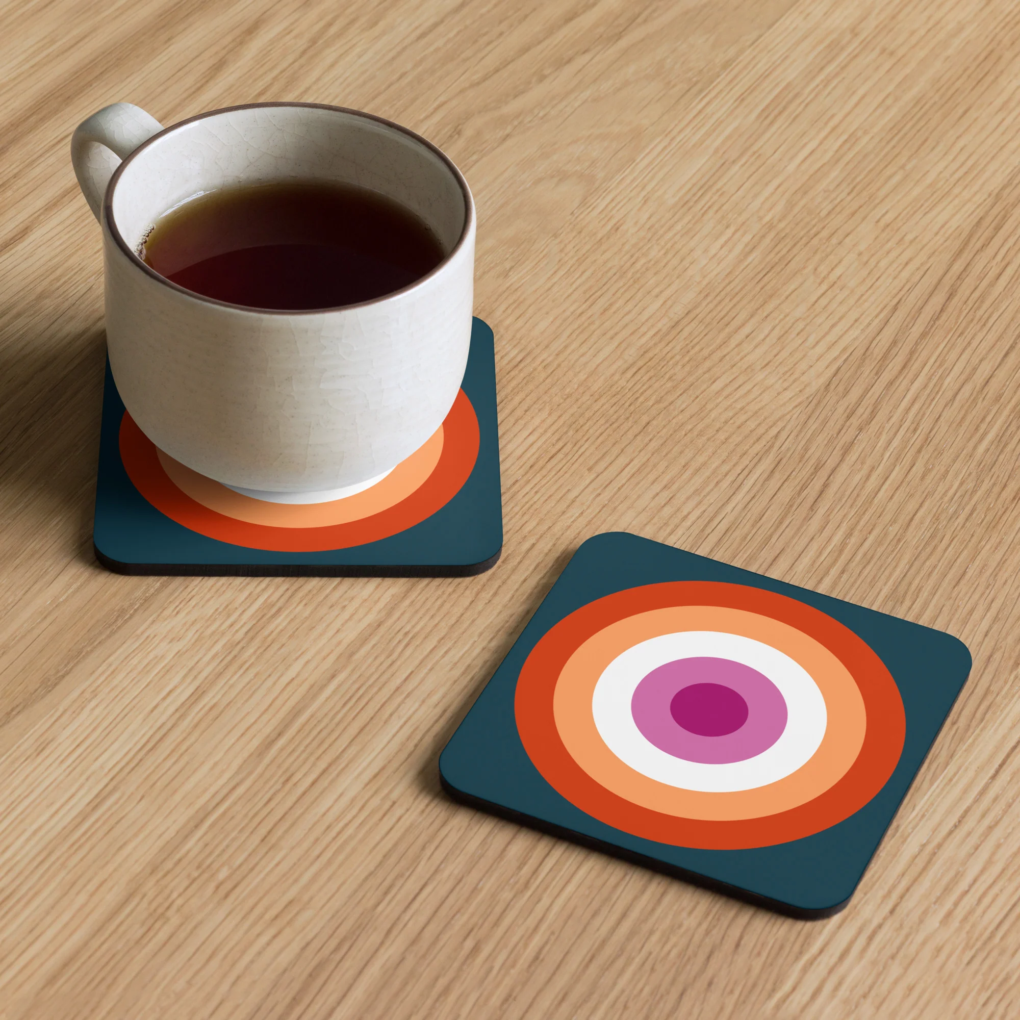 Lesbian Pride Flag Roundel Coaster - Image 2