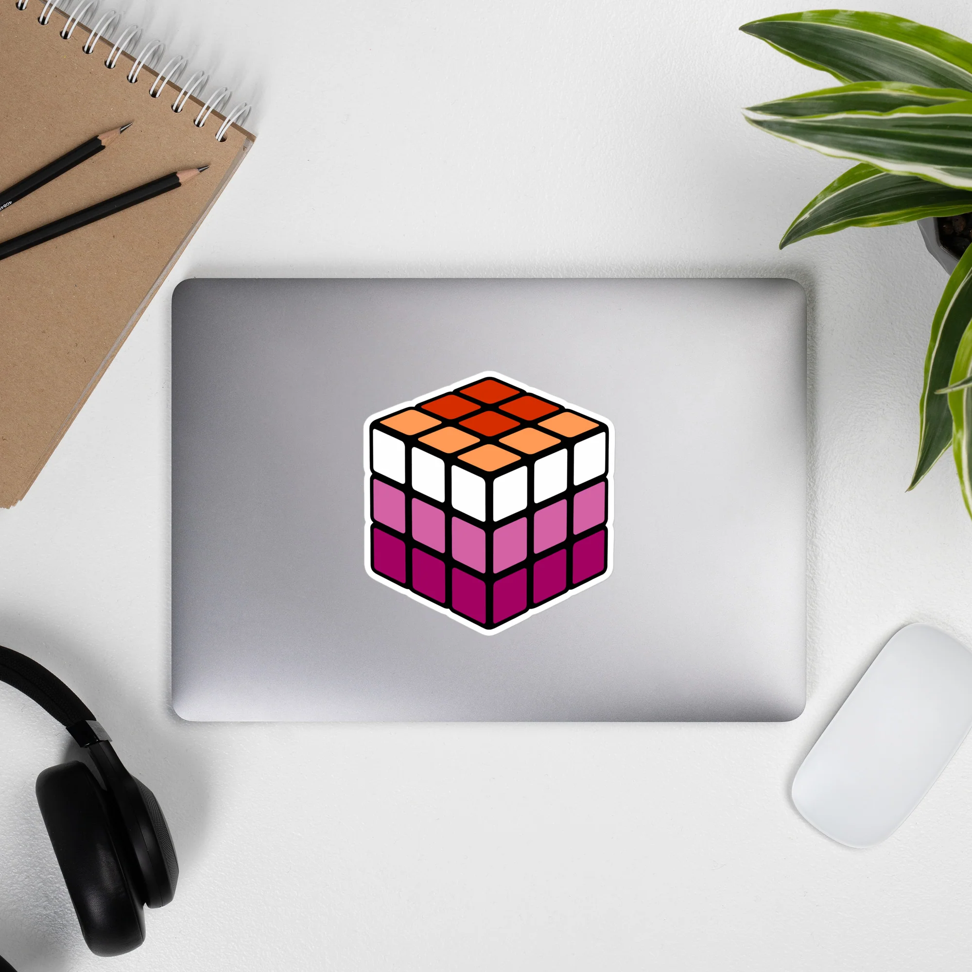 Lesbian Pride Flag Rubik’s Cube Sticker - Image 4