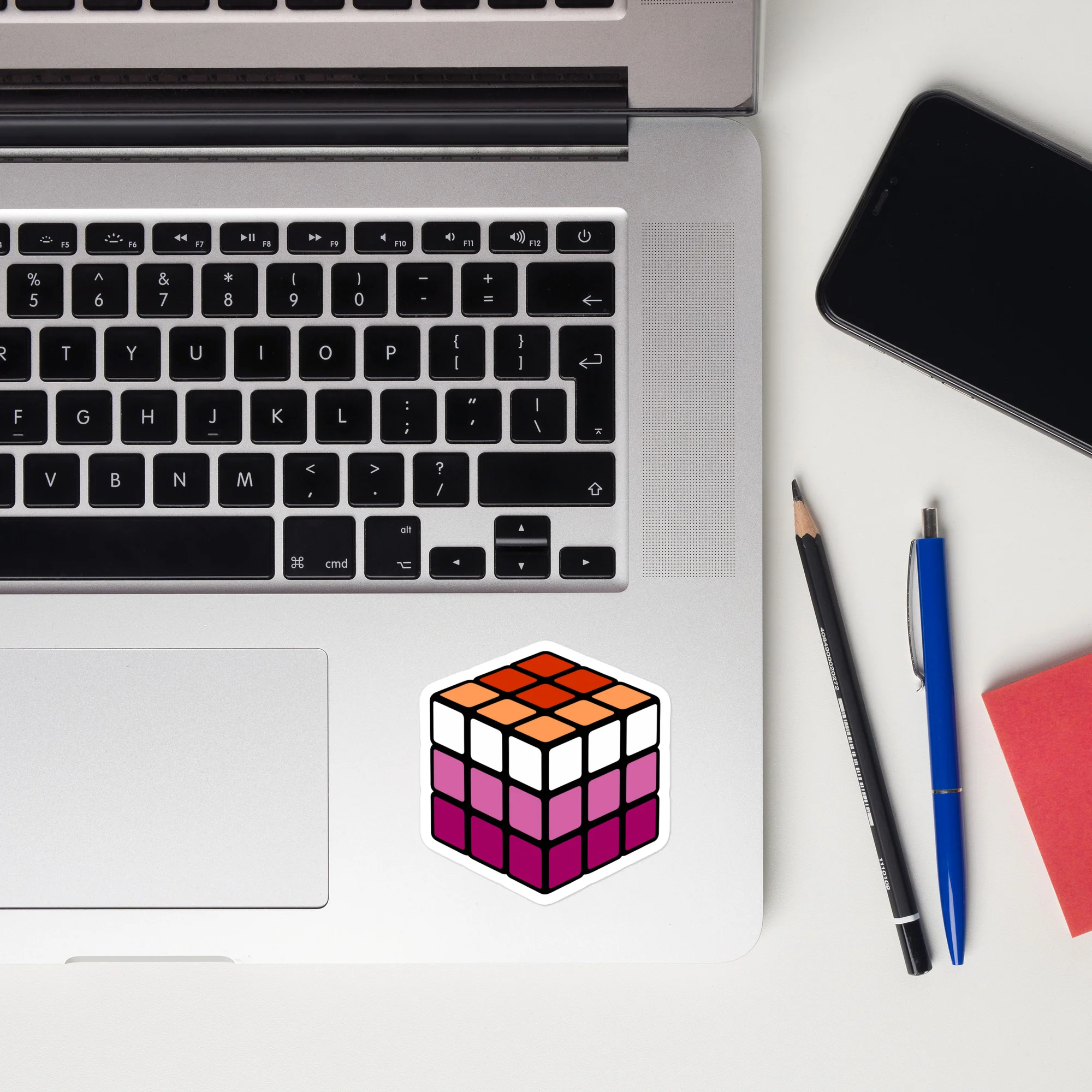 Lesbian Pride Flag Rubik’s Cube Sticker - Image 5