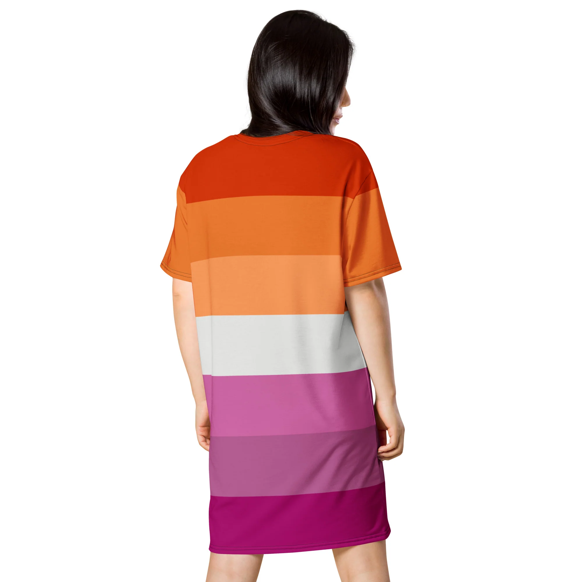 Lesbian Pride Flag T-shirt Dress - Image 5