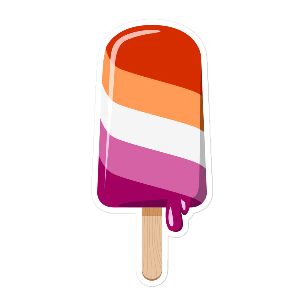 Lesbian Pride Ice Lolly Sticker