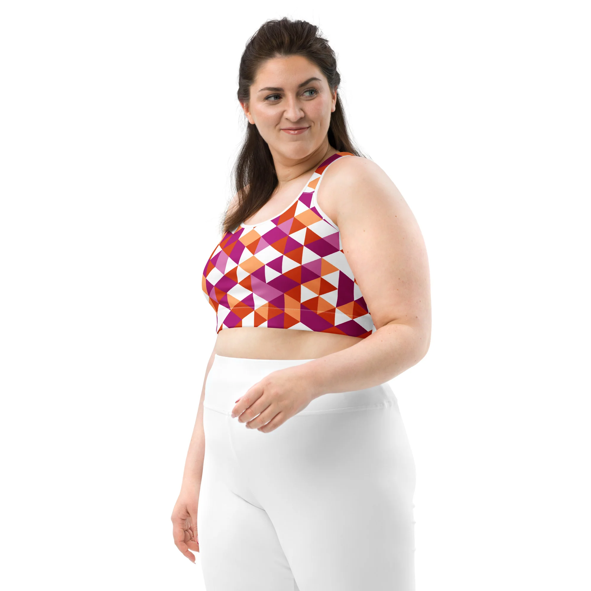 Lesbian Pride Triangles Sports Bra - Image 7