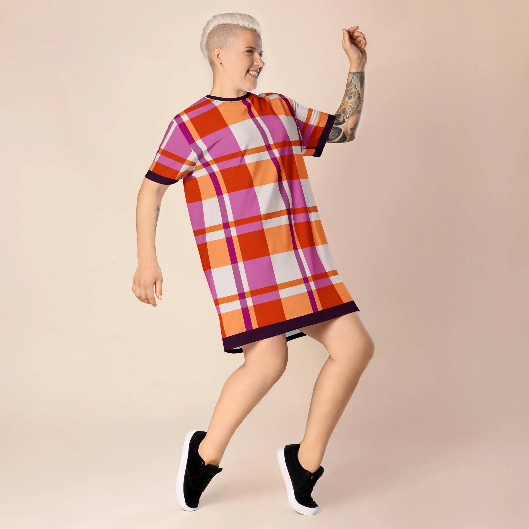 Lesbian Tartan T-shirt Dress - Image 6