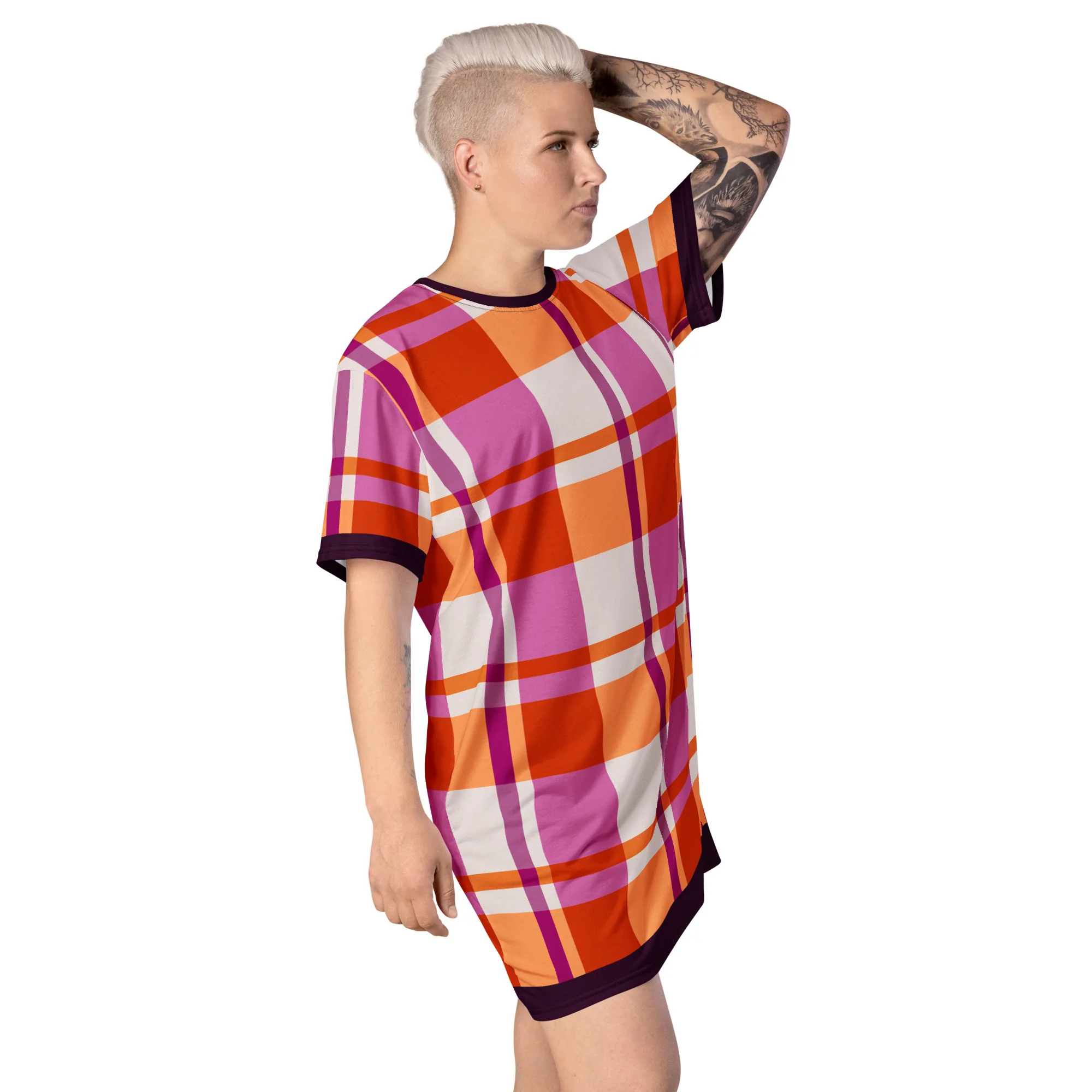 Lesbian Tartan T-shirt Dress - Image 7